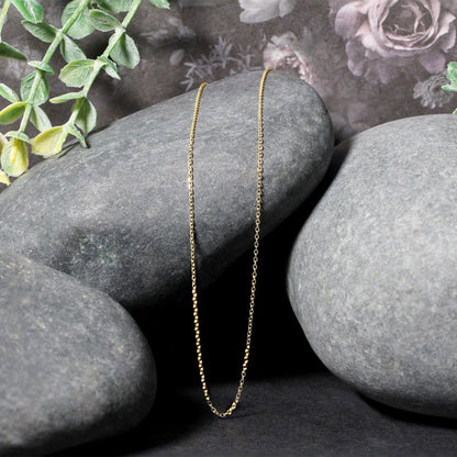 10k Yellow Gold Diamond Cut Cable Link Chain 0.8mm | Richard Cannon Jewelry