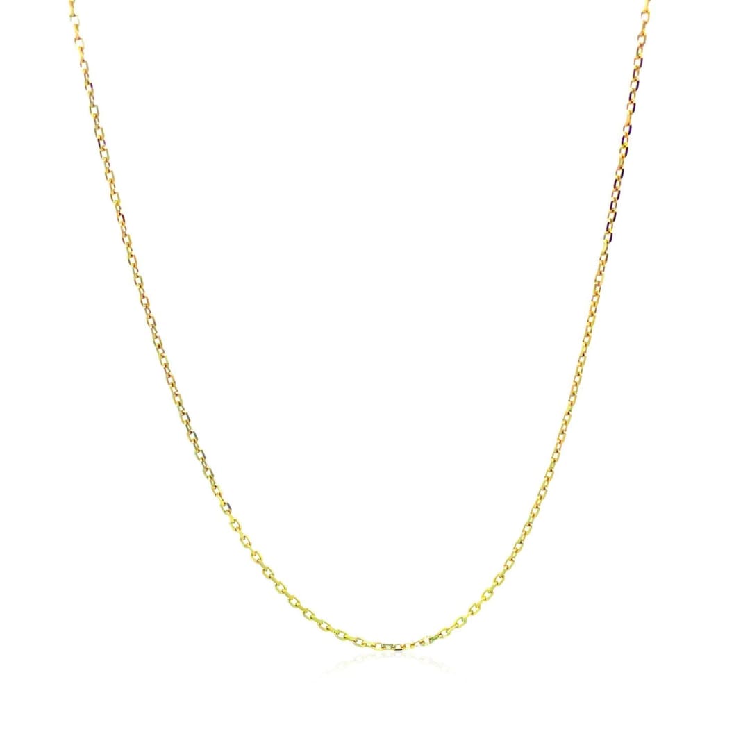 10k Yellow Gold Diamond Cut Cable Link Chain 0.8mm | Richard Cannon Jewelry