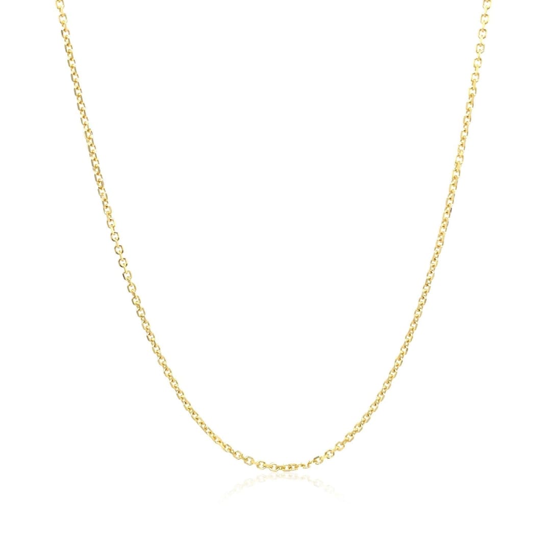 10k Yellow Gold Diamond Cut Cable Link Chain 1.1mm | Richard Cannon Jewelry