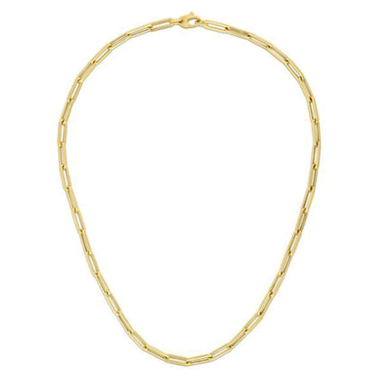 10K Yellow Gold Lite Paperclip Chain (4.2mm) | Richard Cannon Jewelry