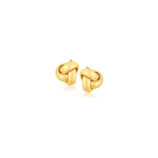 10k Yellow Gold Love Knot Stud Earrings | Richard Cannon Jewelry