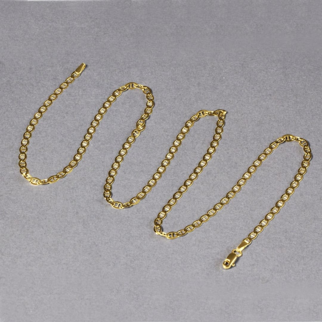 10k Yellow Gold Mariner Link Chain (3.20 mm) | Richard Cannon Jewelry