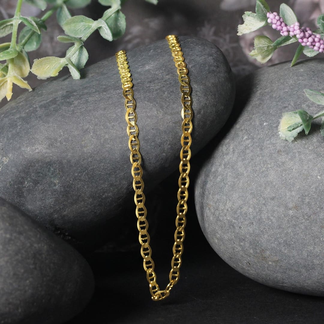 10k Yellow Gold Mariner Link Chain (3.20 mm) | Richard Cannon Jewelry