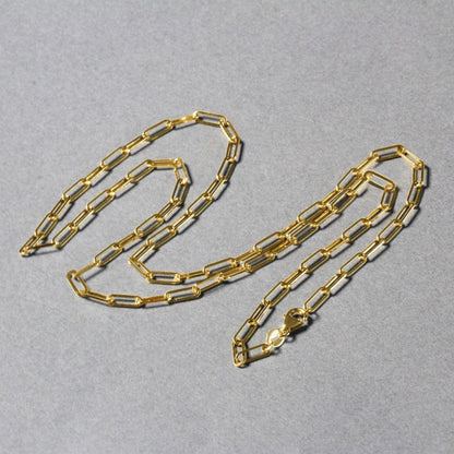 10K Yellow Gold Paperclip Chain (2.5mm) | Richard Cannon Jewelry