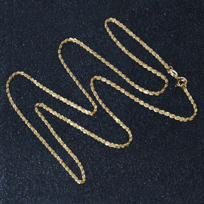 10k Yellow Gold Solid Diamond Cut Rope Chain (1.40 mm) | Richard Cannon Jewelry