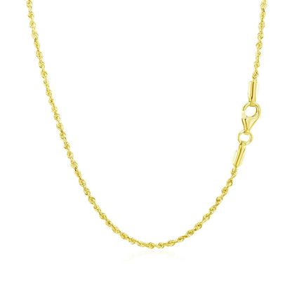 10k Yellow Gold Solid Diamond Cut Rope Chain 1.5mm | Richard Cannon Jewelry