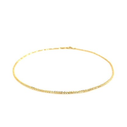 10k Yellow Gold Sparkle Anklet 1.5mm | Richard Cannon Jewelry