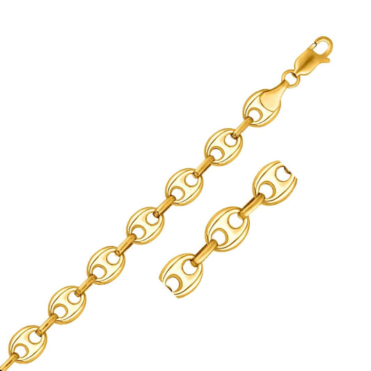 11.0mm 14k Yellow Gold Puffed Mariner Link Chain | Richard Cannon Jewelry