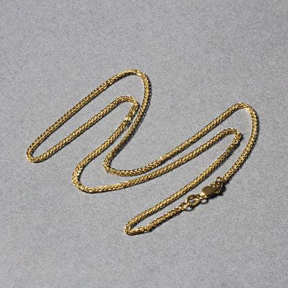 14k 1.8mm Yellow Gold Square Wheat Chain | Richard Cannon Jewelry