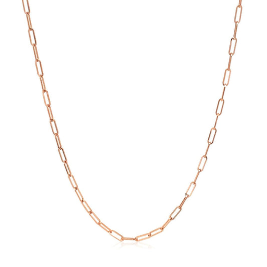 14k Rose Gold Adjustable Paperclip Chain 1.5mm | Richard Cannon Jewelry