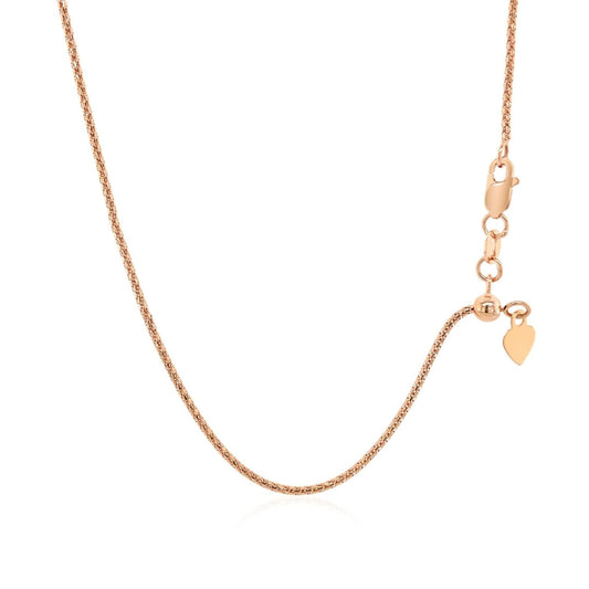 14k Rose Gold Adjustable Popcorn Chain 1.3mm | Richard Cannon Jewelry