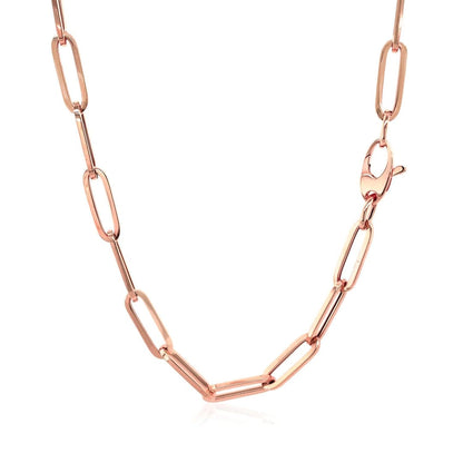 14K Rose Gold Bold Paperclip Chain (4.2 mm) | Richard Cannon Jewelry