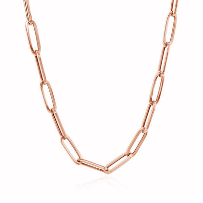 14K Rose Gold Bold Paperclip Chain (4.2 mm) | Richard Cannon Jewelry