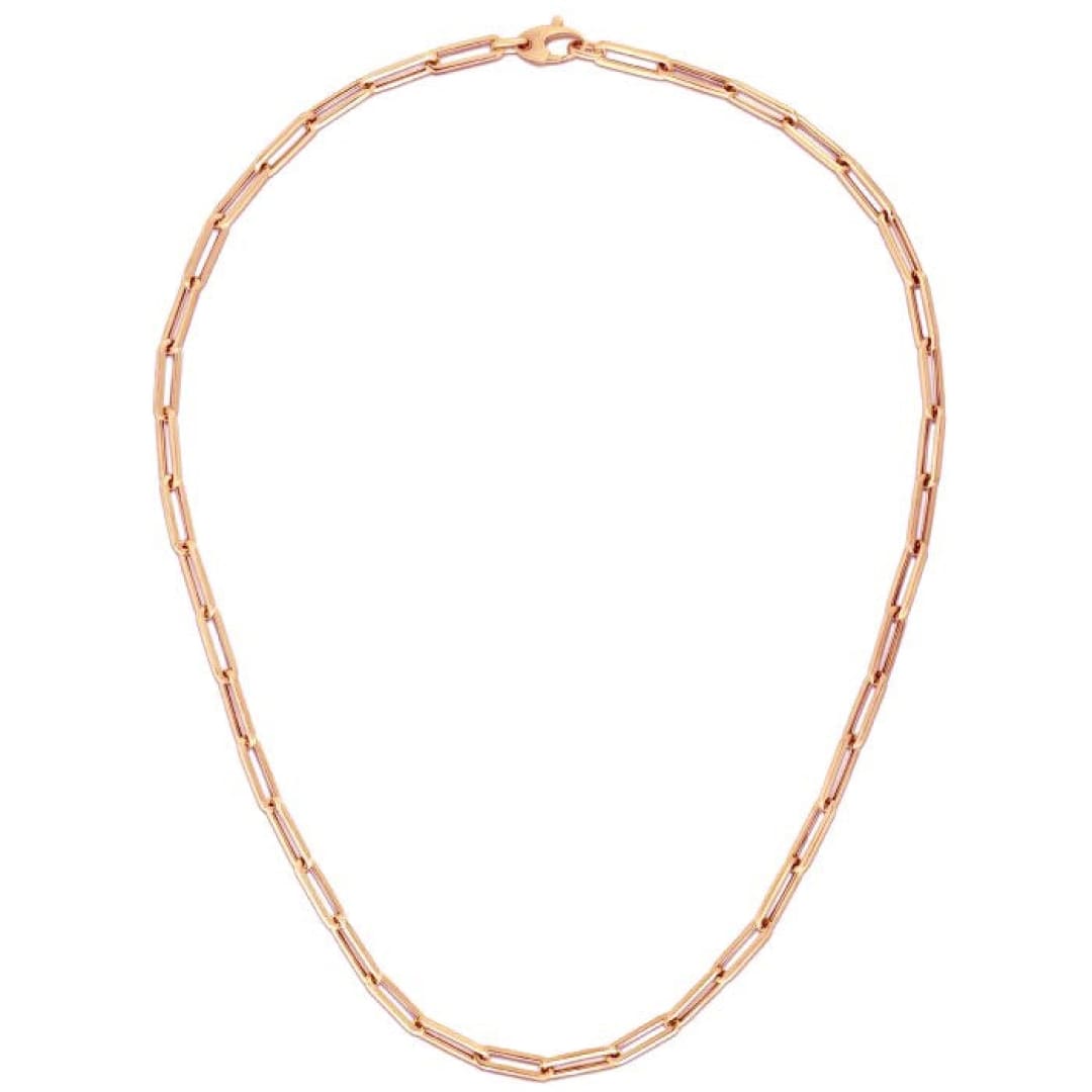 14K Rose Gold Bold Paperclip Chain (4.2 mm) | Richard Cannon Jewelry