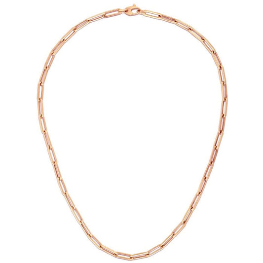 14K Rose Gold Bold Paperclip Chain (4.2 mm) | Richard Cannon Jewelry