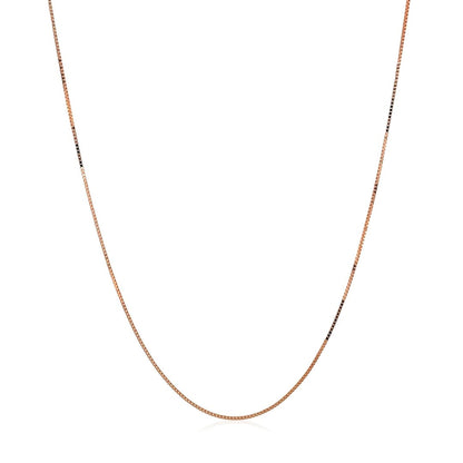 14k Rose Gold Classic Box Chain 0.45mm | Richard Cannon Jewelry