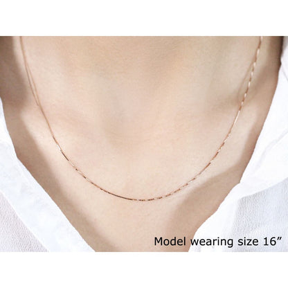 14k Rose Gold Classic Box Chain 0.6mm | Richard Cannon Jewelry