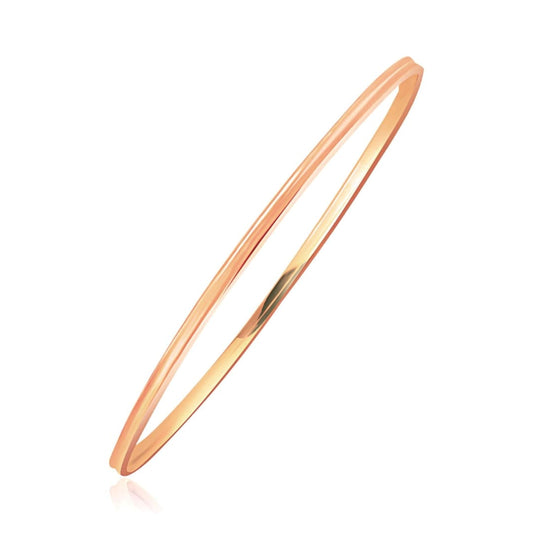 14k Rose Gold Concave Motif Thin Stackable Bangle | Richard Cannon Jewelry