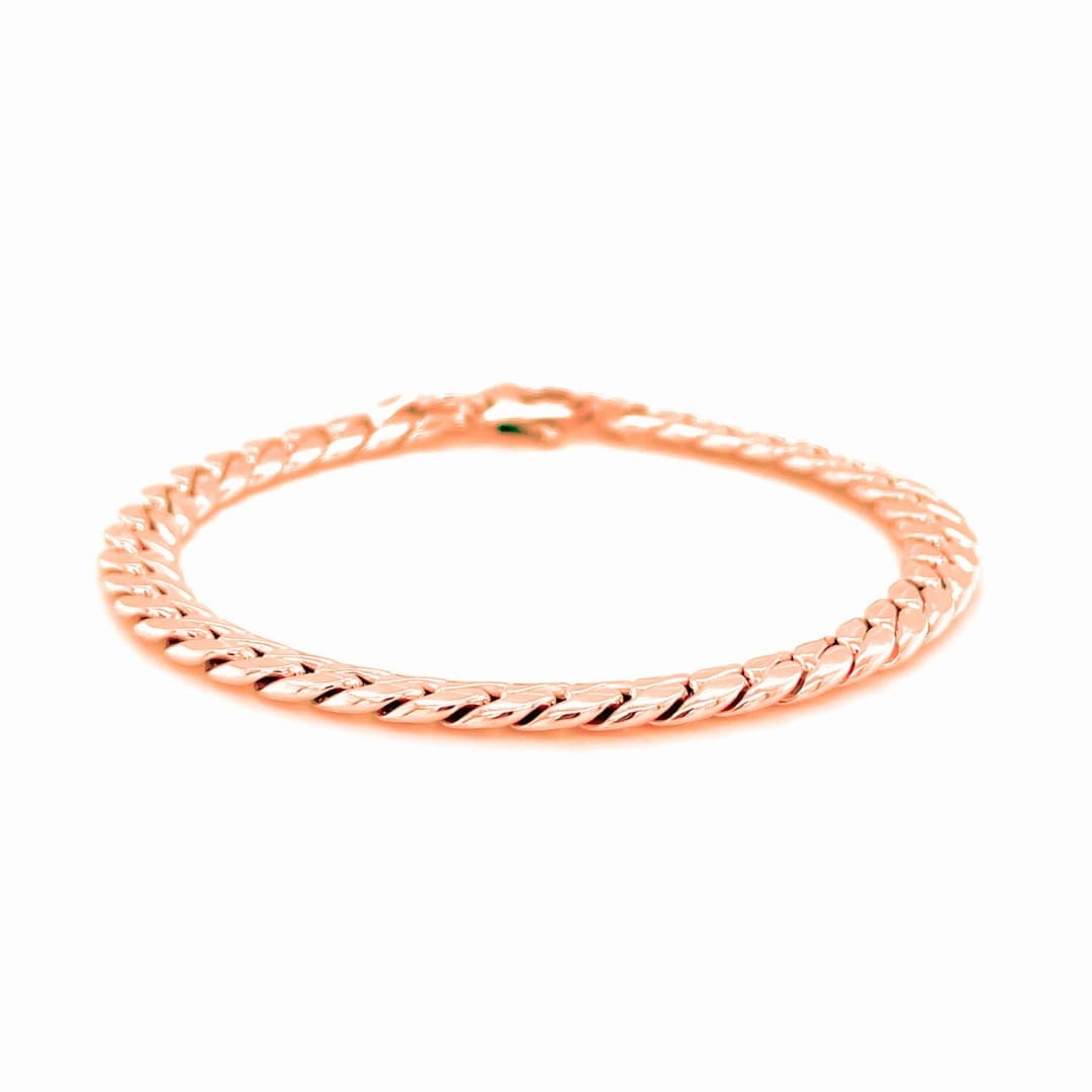 14K Rose Gold Cuban Link Bracelet | Richard Cannon Jewelry