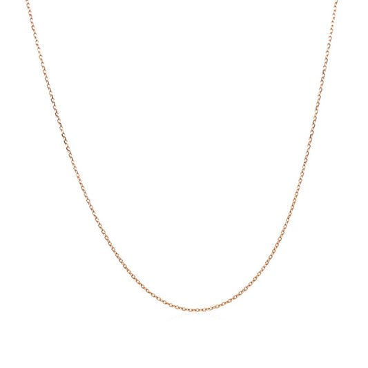 14k Rose Gold Diamond Cut Cable Link Chain 0.7mm | Richard Cannon Jewelry