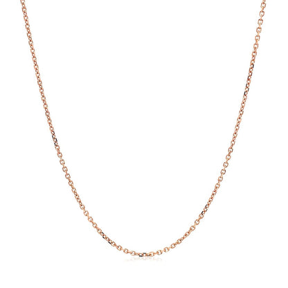 14k Rose Gold Diamond Cut Cable Link Chain 1.1mm | Richard Cannon Jewelry