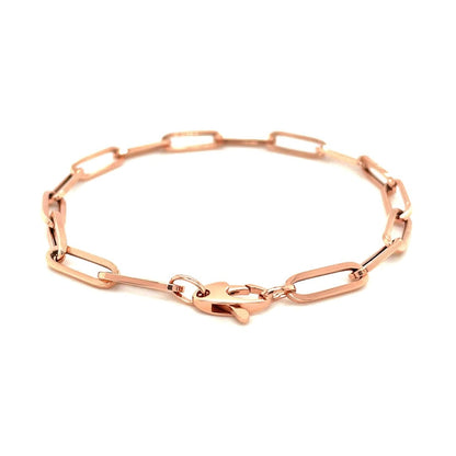 14K Rose Gold Extra Wide Paperclip Chain Bracelet | Richard Cannon Jewelry