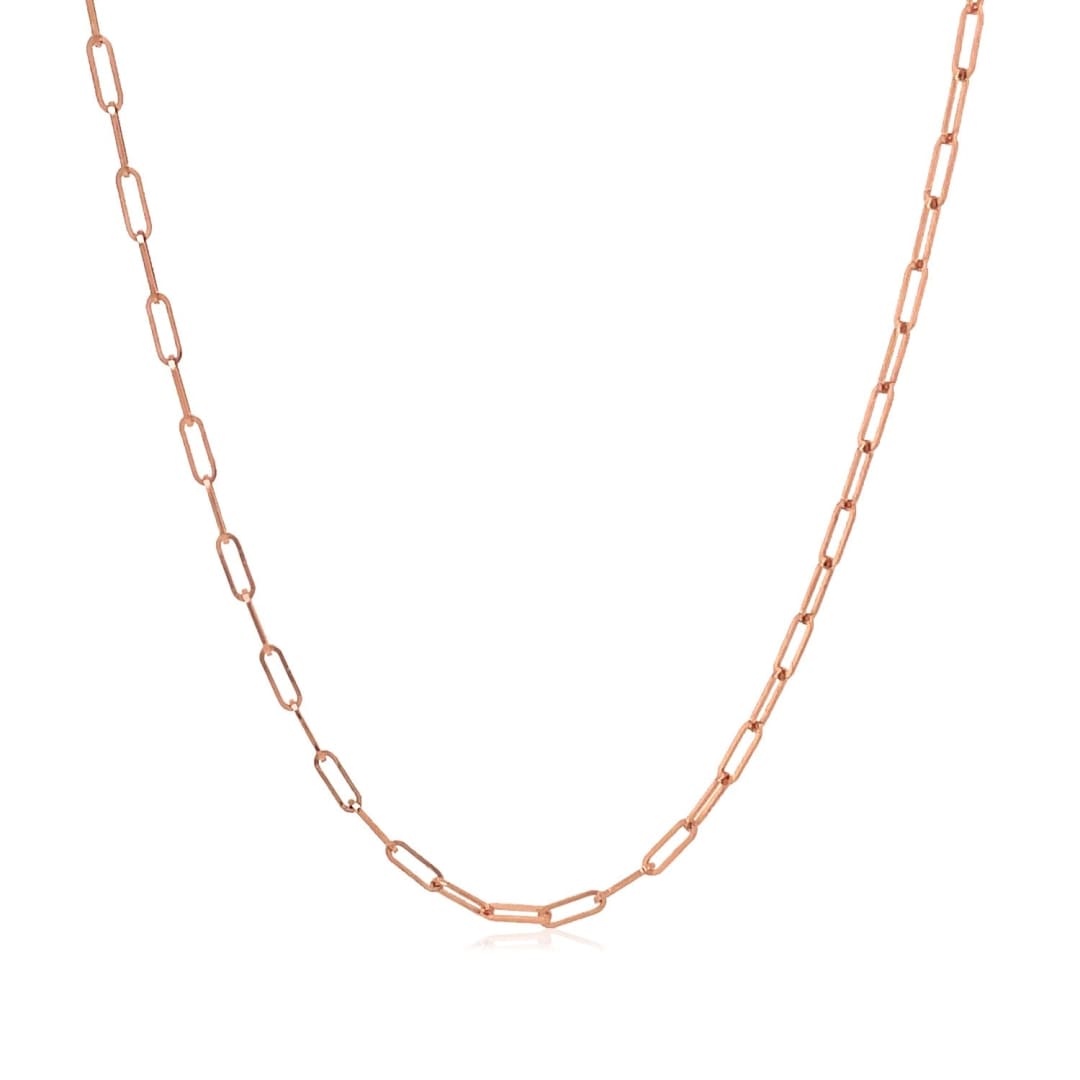 14K Rose Gold Fine Paperclip Chain (1.50 mm) | Richard Cannon Jewelry