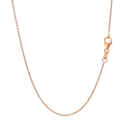 14k Rose Gold Oval Cable Link Chain 0.97mm | Richard Cannon Jewelry