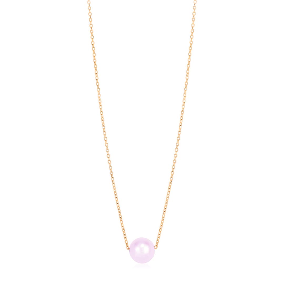 14k Rose Gold Pearl Solitaire Necklace | Richard Cannon Jewelry