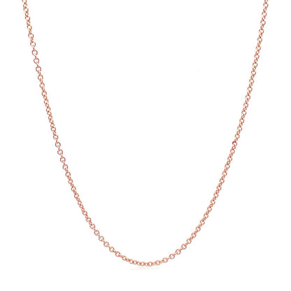 14k Rose Gold Round Cable Link Chain 1.3mm | Richard Cannon Jewelry