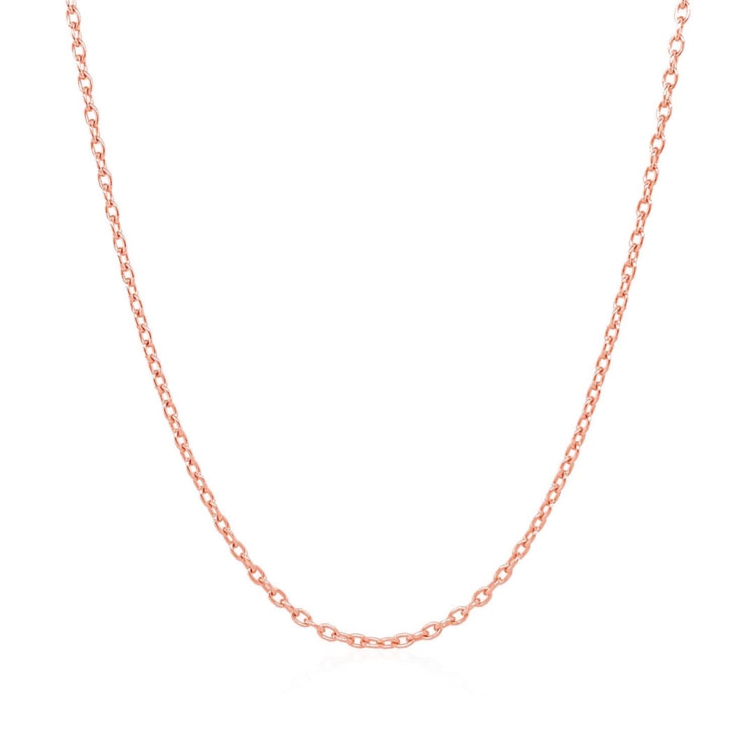 14k Rose Gold Round Cable Link Chain 1.5mm | Richard Cannon Jewelry