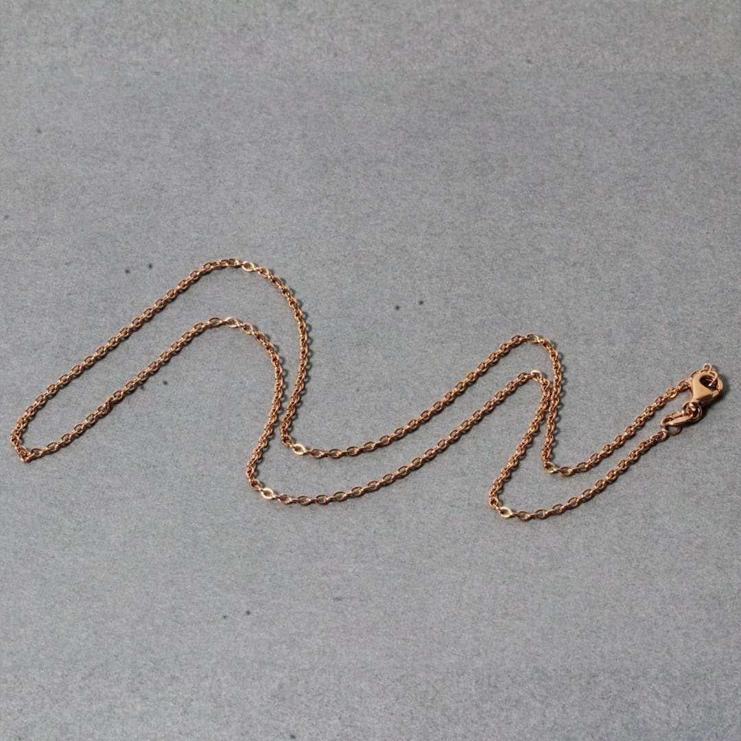14k Rose Gold Round Cable Link Chain 1.5mm | Richard Cannon Jewelry