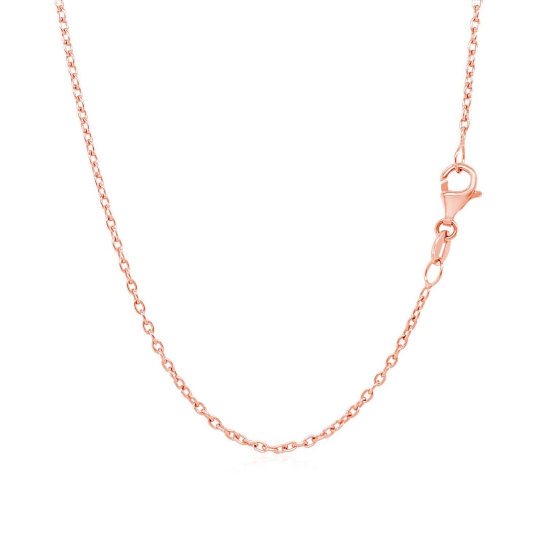 14k Rose Gold Round Cable Link Chain 1.5mm | Richard Cannon Jewelry