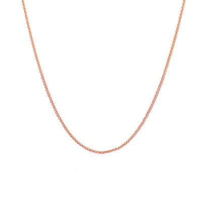 14k Rose Gold Round Wheat Chain 1.0mm | Richard Cannon Jewelry