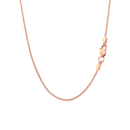 14k Rose Gold Round Wheat Chain 1.0mm | Richard Cannon Jewelry