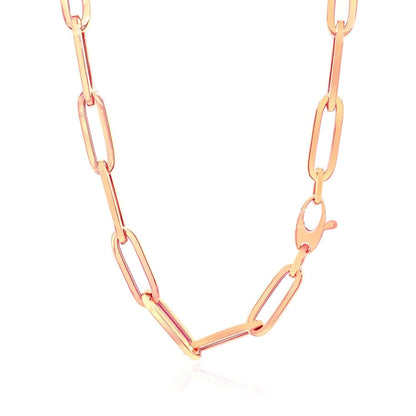 14K Rose Gold Wide Paperclip Chain (6.1mm) | Richard Cannon Jewelry