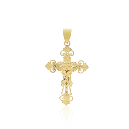 14k Two Tone Gold Cross Pendant | Richard Cannon Jewelry