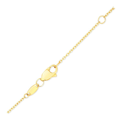 14k Two-Tone Gold Necklace with Interlaced Heart and Arrow Charm | Richard Cannon Jewelry