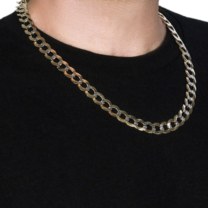 14k Two Tone Gold Pave Curb Chain (11.23 mm) | Richard Cannon Jewelry