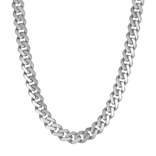 14k White Gold 22 inch Polished Curb Chain Necklace | Richard Cannon Jewelry
