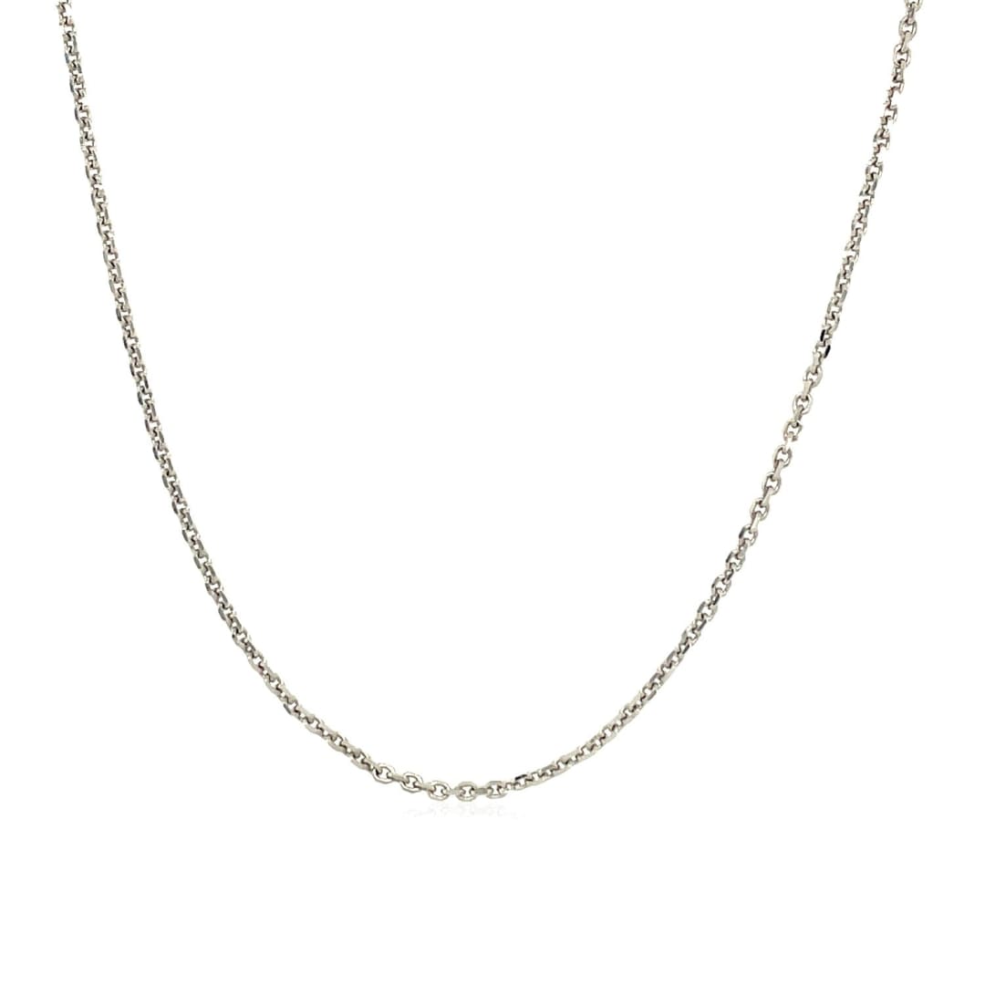 14k White Gold Adjustable Cable Chain 0.9mm | Richard Cannon Jewelry