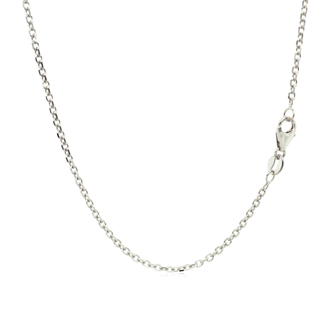 14k White Gold Adjustable Cable Chain 1.5mm | Richard Cannon Jewelry