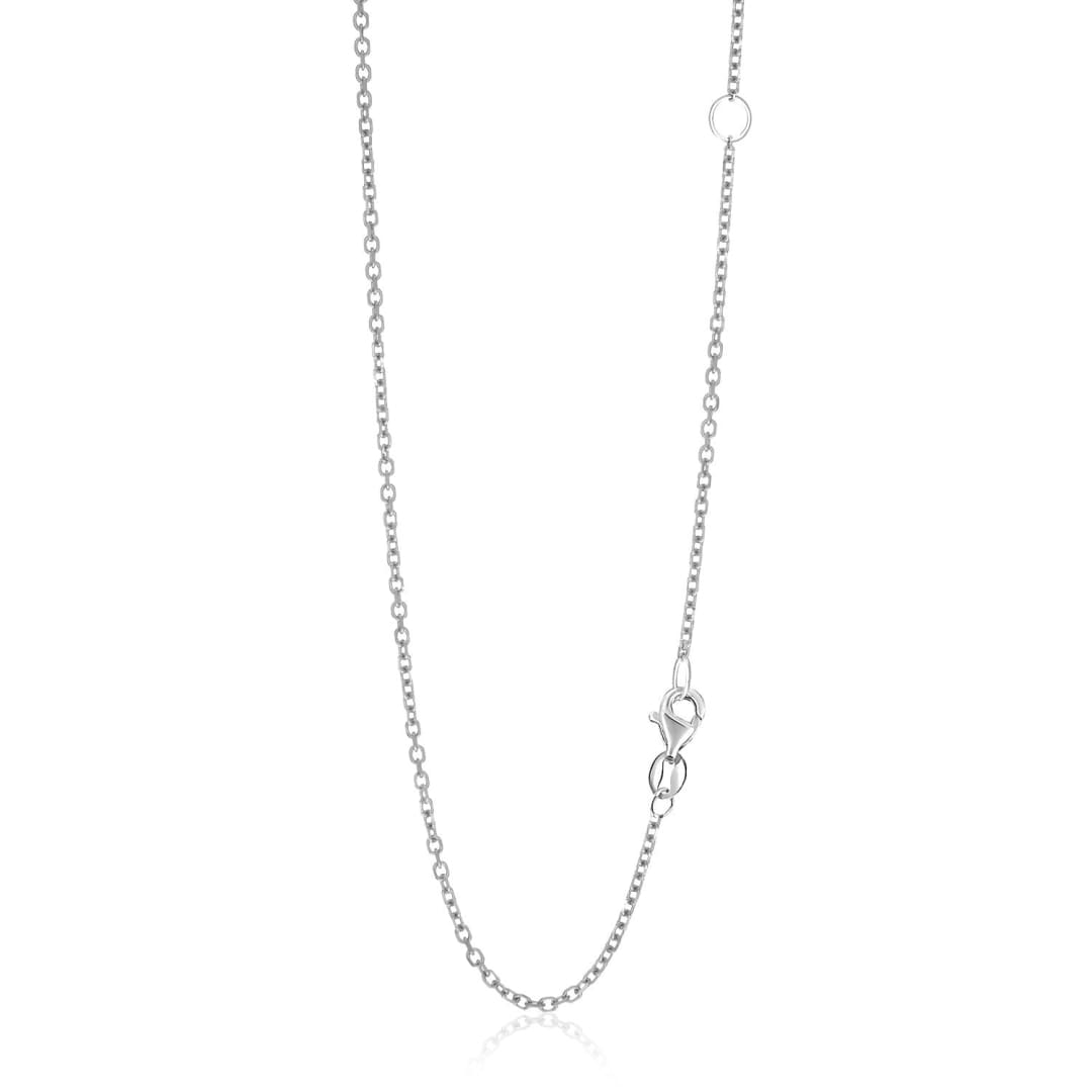 14k White Gold Adjustable Cable Chain 1.5mm | Richard Cannon Jewelry