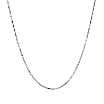 14k White Gold Adjustable Snake Chain 0.85mm | Richard Cannon Jewelry