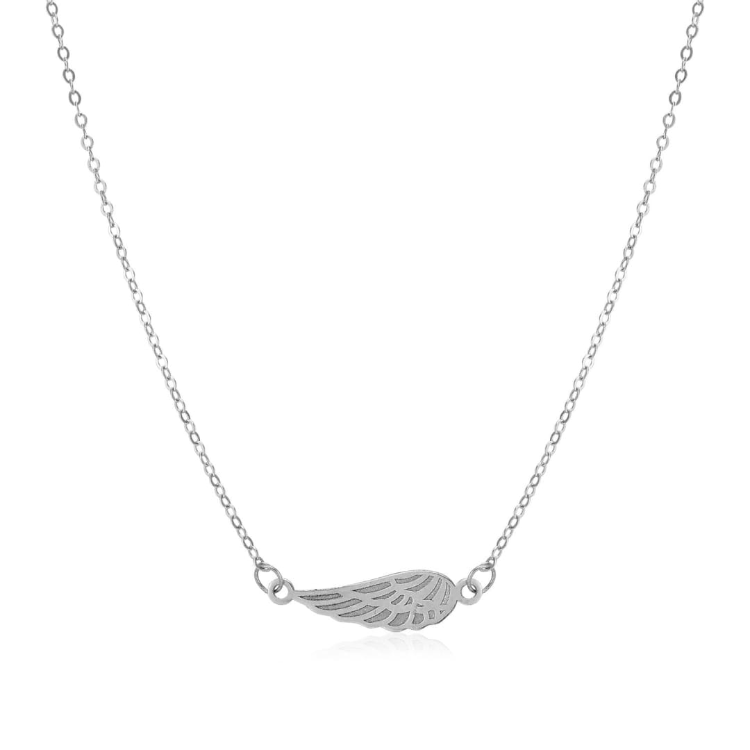 14K White Gold Angel Wing Necklace | Richard Cannon Jewelry