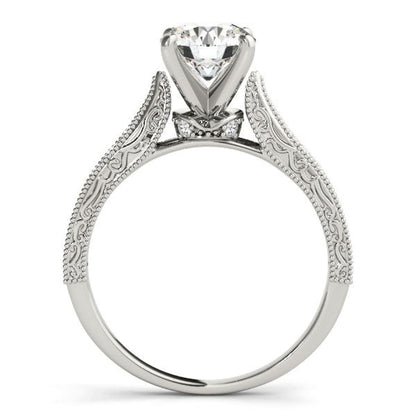 14k White Gold Antique Design Diamond Engagement Ring (1 5/8 cttw) | Richard Cannon