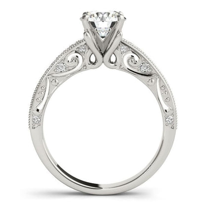 14k White Gold Antique Pronged Round Diamond Engagement Ring (1 1/8 cttw) | Richard