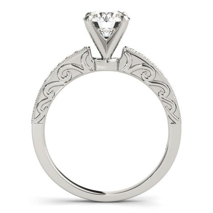 14k White Gold Antique Style Diamond Engagement Ring (1 1/8 cttw) | Richard Cannon Jewelry