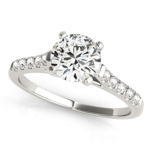 14k White Gold Cathedral Design Diamond Engagement Ring (1 1/8 cttw) | Richard Cannon