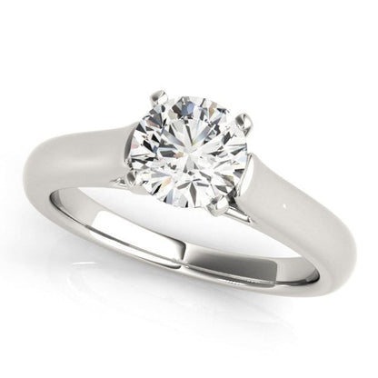 14k White Gold Cathedral Design Solitaire Diamond Engagement Ring (1 cttw) | Richard